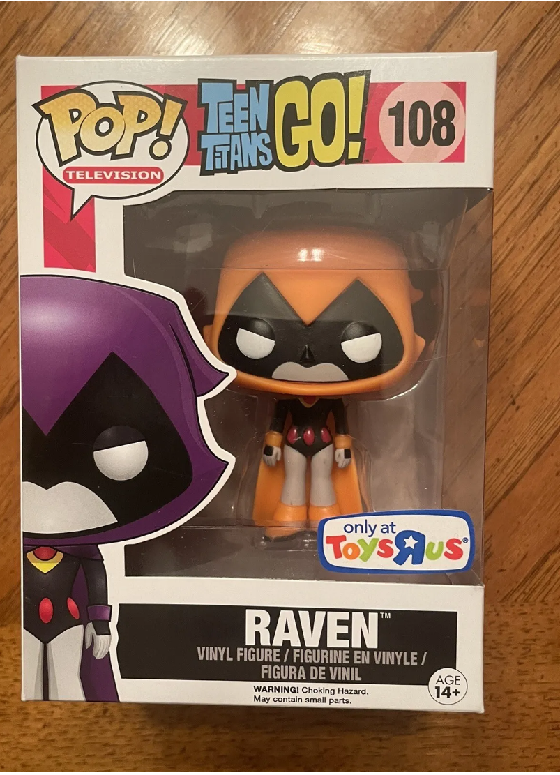 Toys R Us Exclusive Funko Pop DC Teen Titans Go Raven Orange w/protector