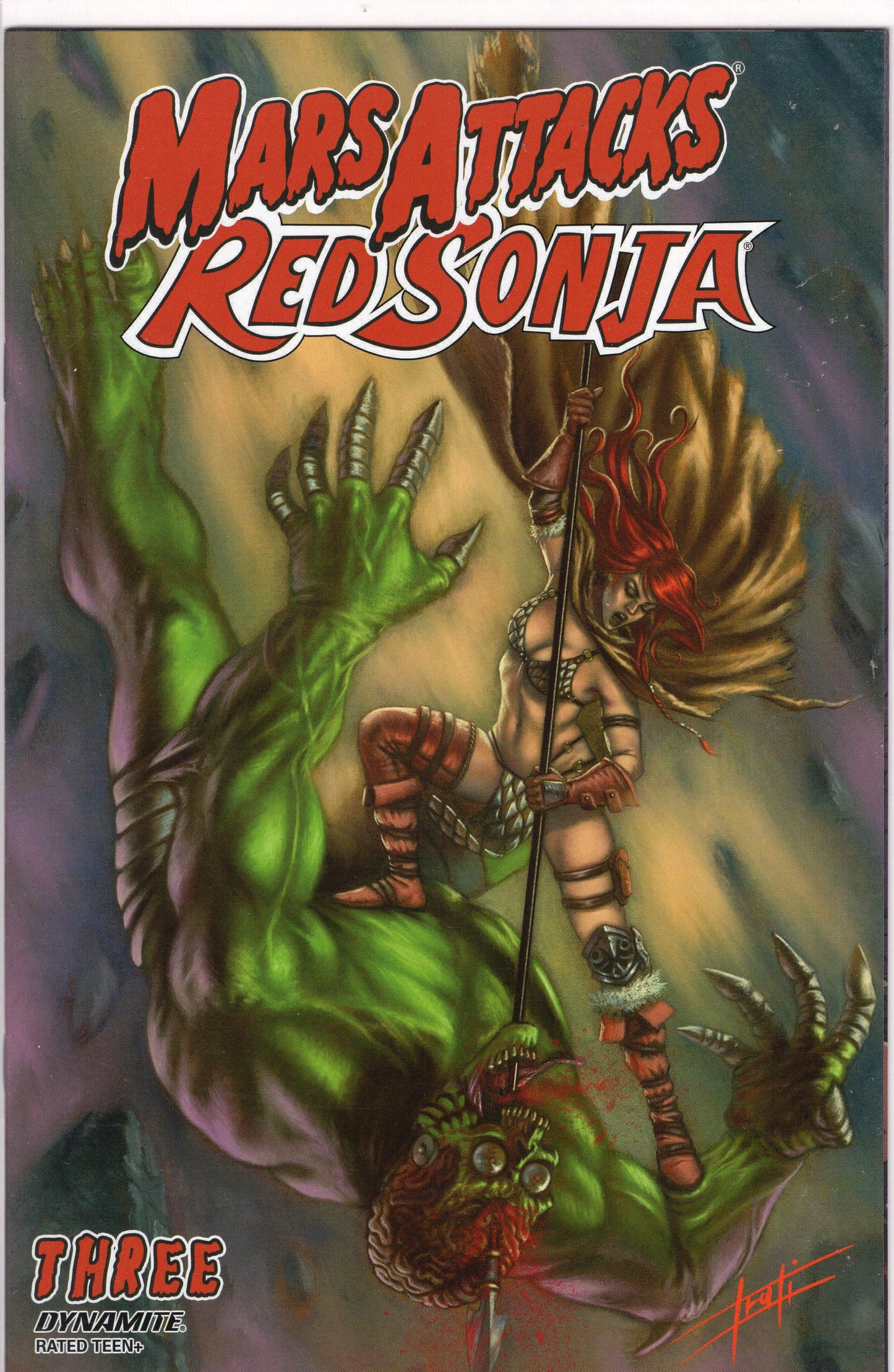 Mars Attacks Red Sonja-Variant Luca Strati Cover