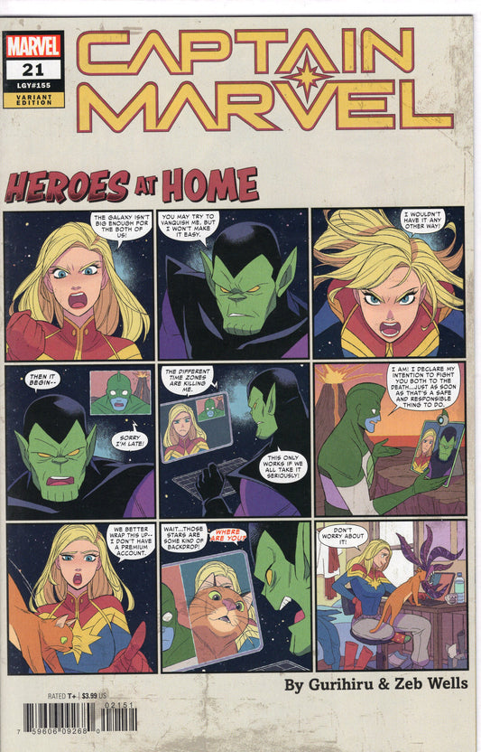 Captain Marvel, Vol. 11-Variant Gurihiru Heroes At Home Cover
