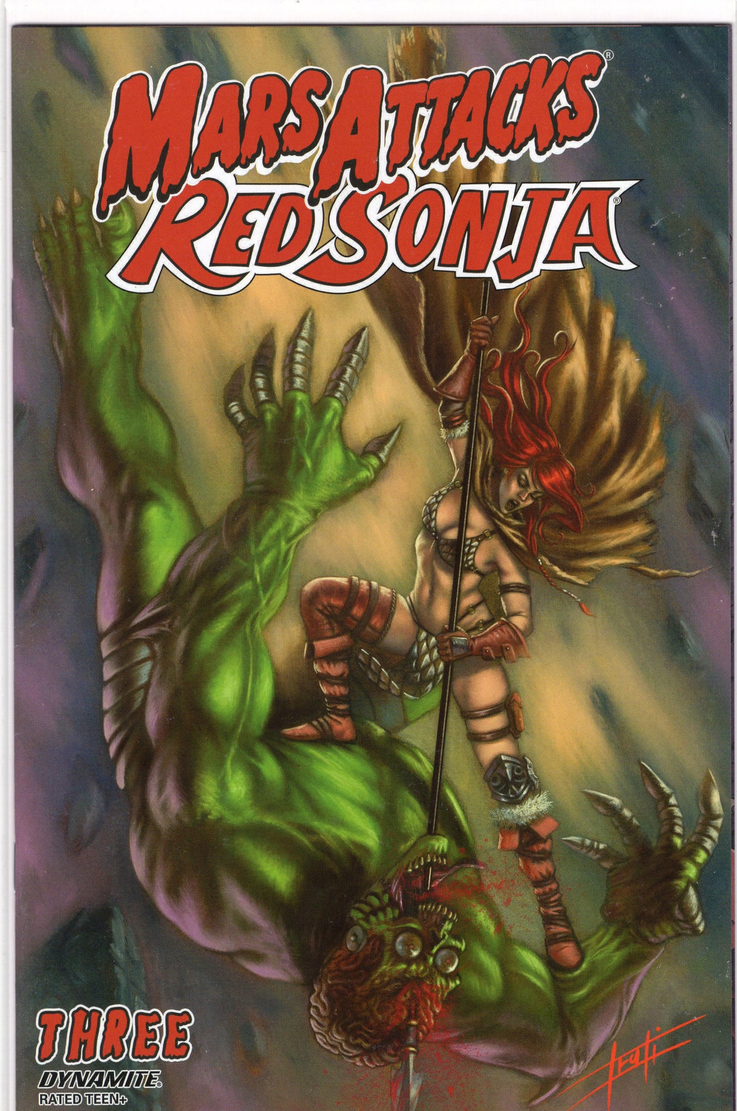 Mars Attacks Red Sonja-Variant Luca Strati Cover