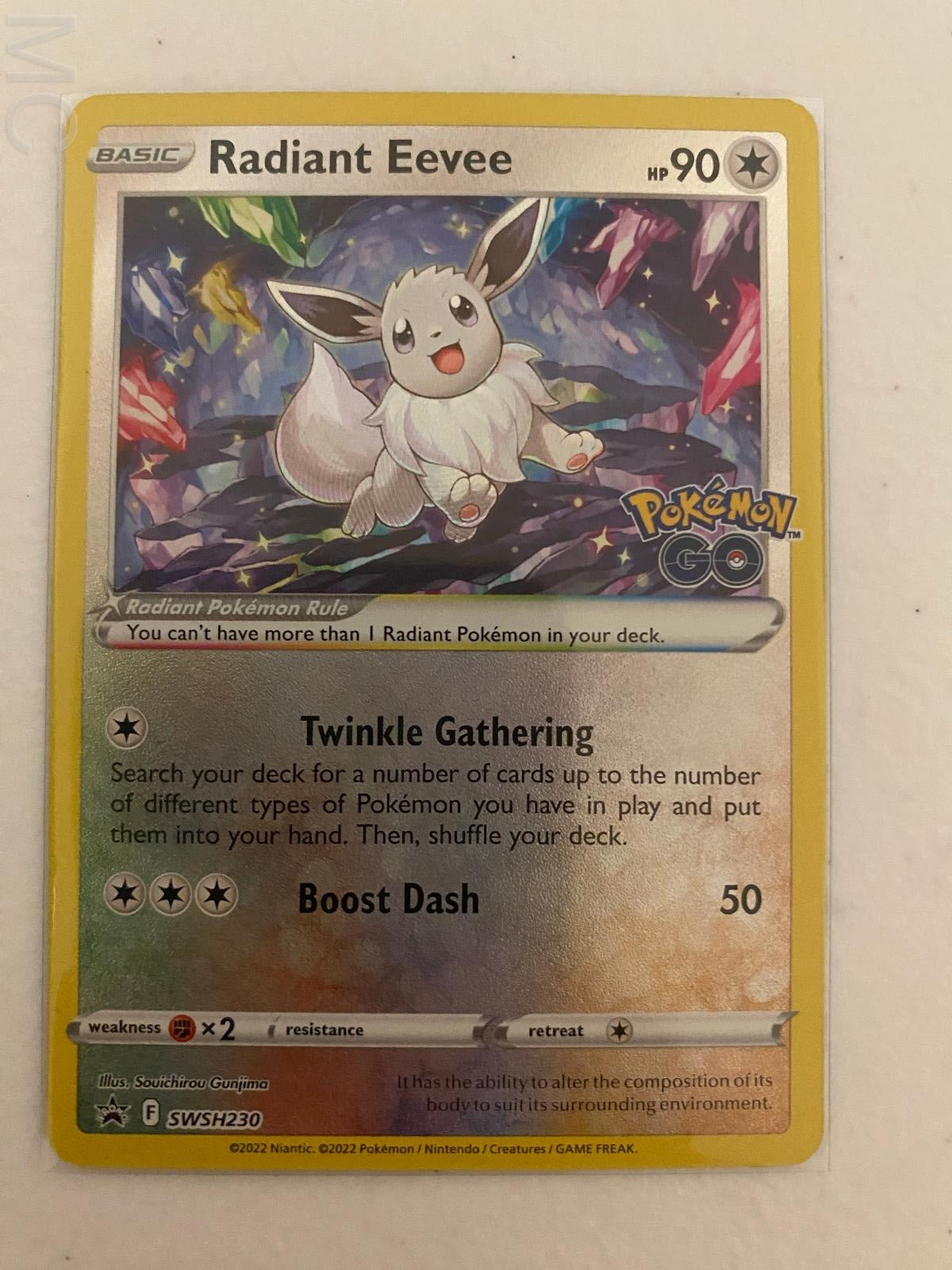 Radiant Eevee SWSH230 Holo Promo Sword & Shield Promo Pokemon Near Mint