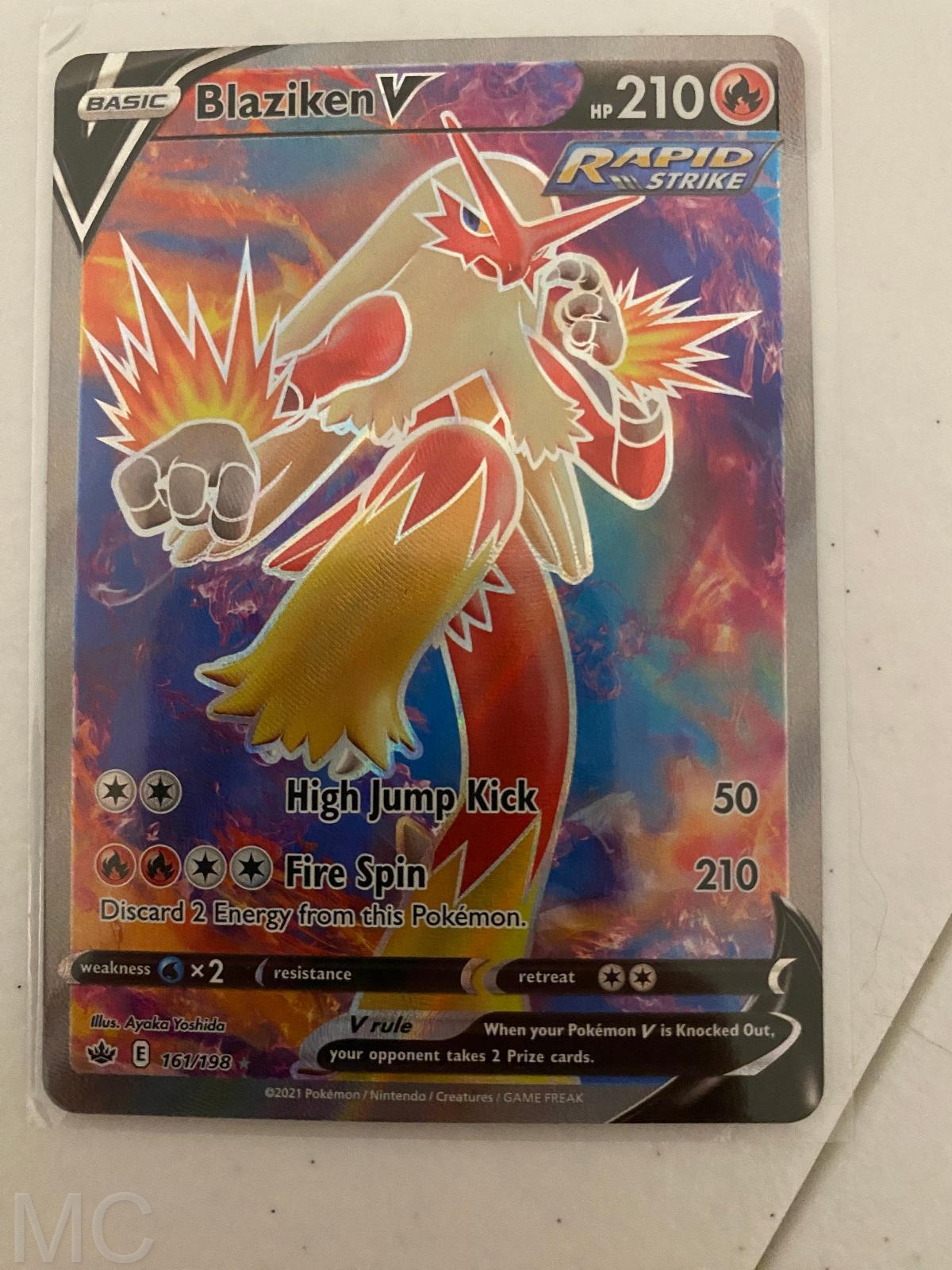 Blaziken V 161/198 Ultra Rare Chilling Reign Pokemon Near Mint
