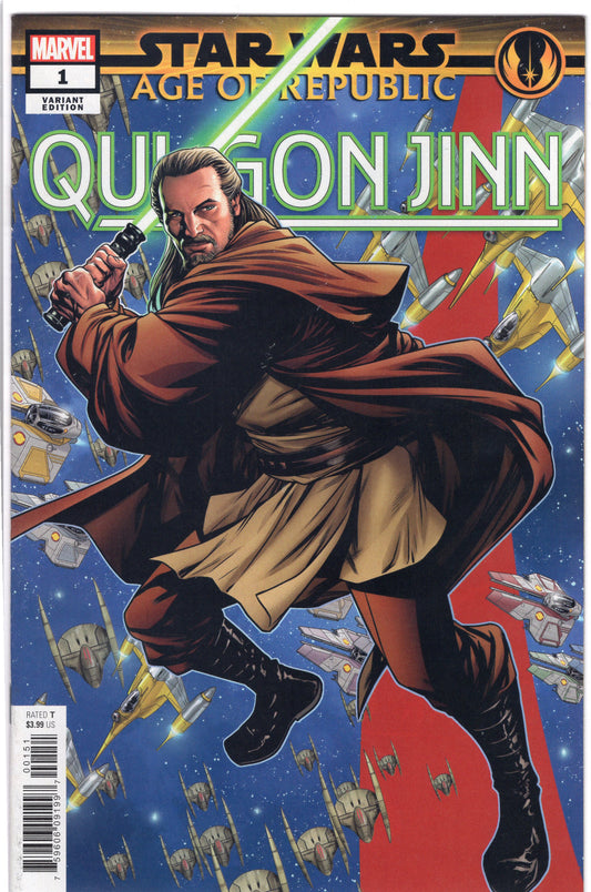 Star Wars: Age of Republic - Qui-Gon Jinn- 1E- Mike McKone Puzzle Piece Cover (1 Of 27)