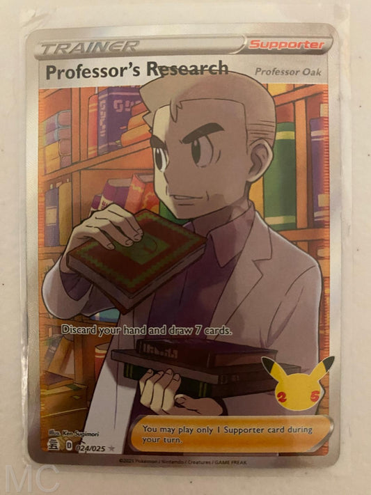 Professor's Research (Professor Oak) 024/025 Ultra Rare Celebrations Pokemon NM