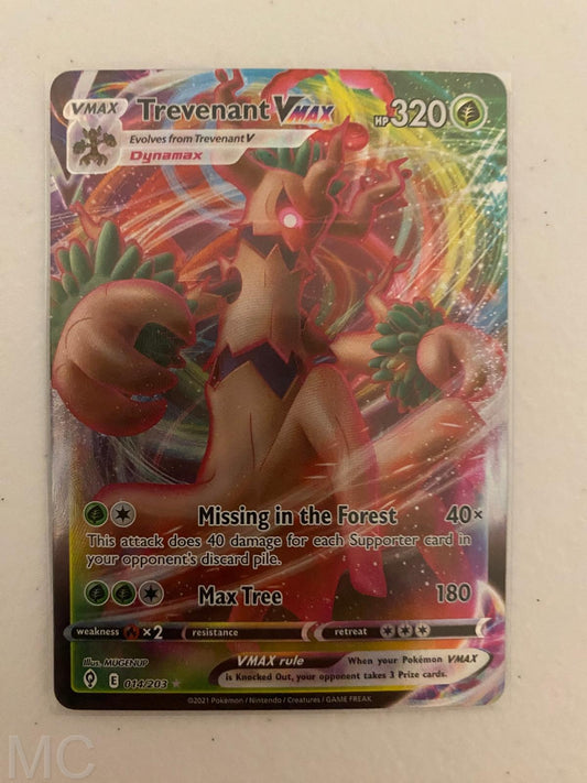 Trevenant VMAX 014/203 Holo VMAX Rare Evolving Skies Pokemon Near Mint