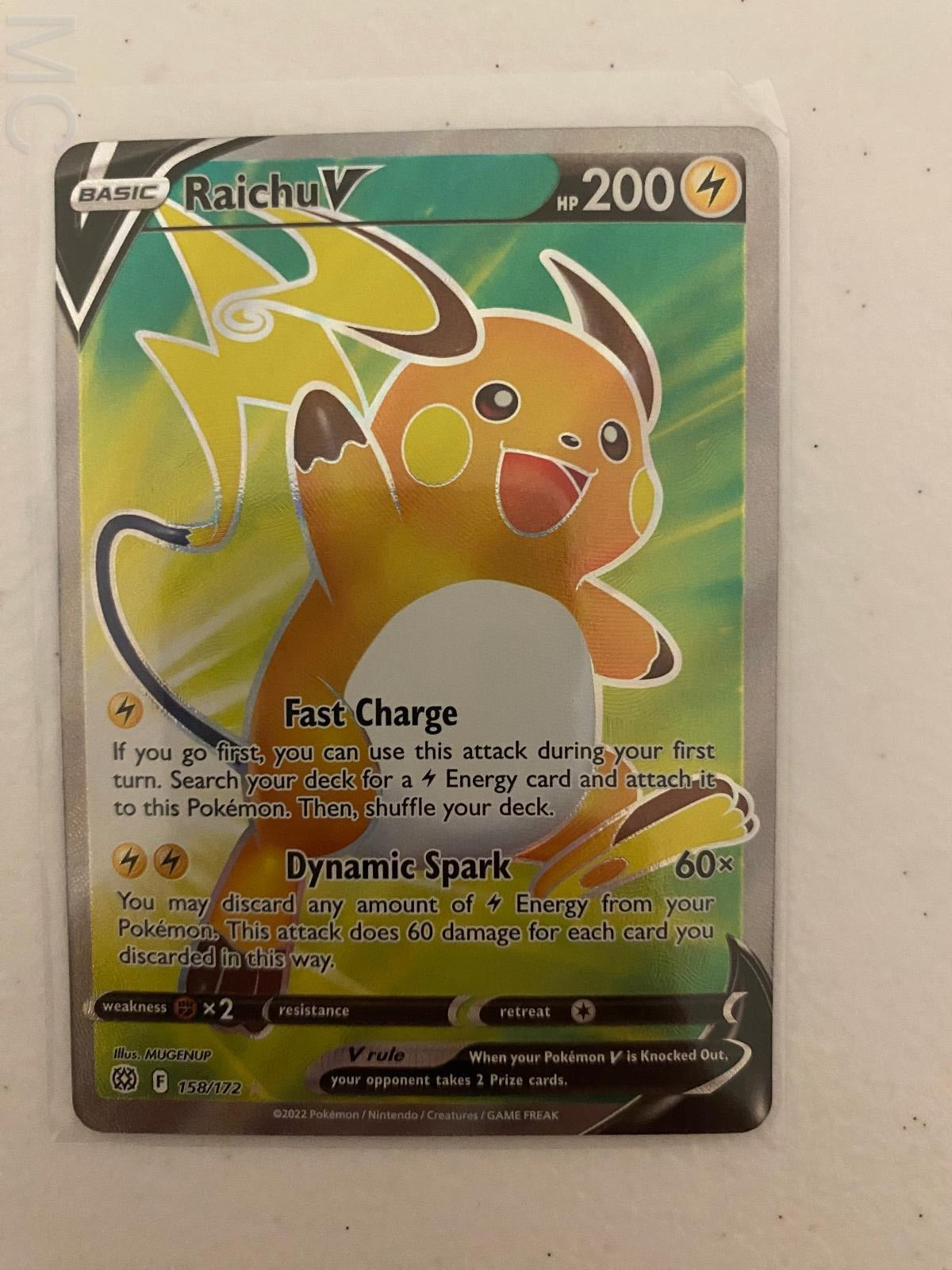 Raichu V 158/172 Ultra Rare Brilliant Stars Pokemon Near Mint