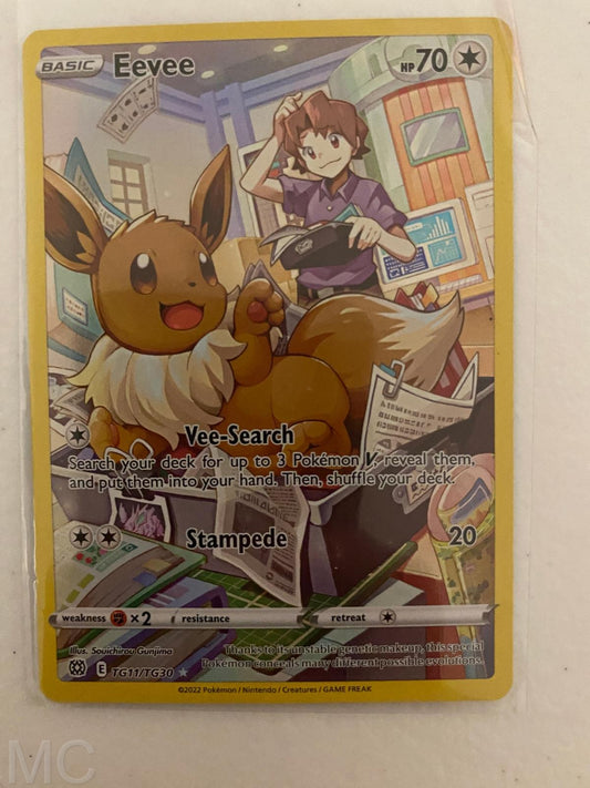 Eevee TG11/TG30 Holo Brilliant Stars Trainer Gallery Pokemon NM