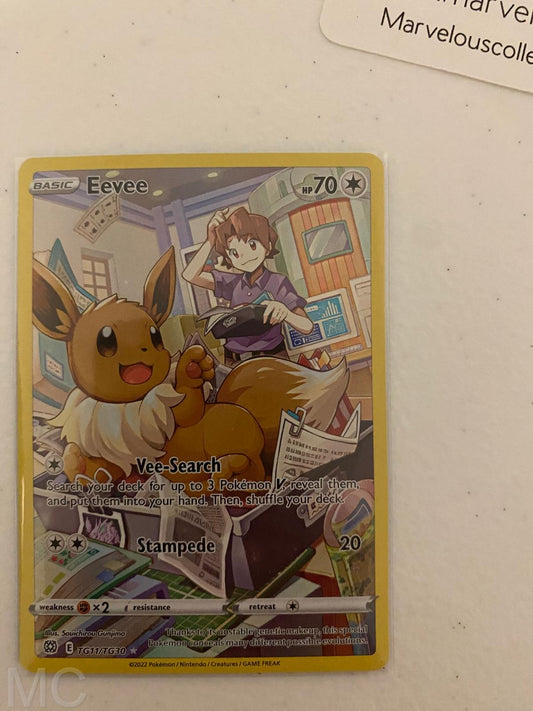 Eevee TG11/TG30 Holo Brilliant Stars Trainer Gallery Pokemon NM