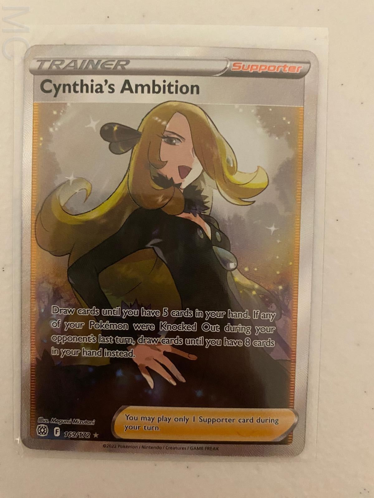 Cynthia's Ambition 169/172 Ultra Rare Brilliant Stars Pokemon Near Mint