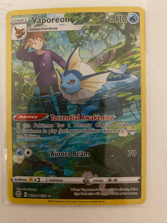 Vaporeon TG02/TG30 Holo Brilliant Stars Trainer Gallery Pokemon NM