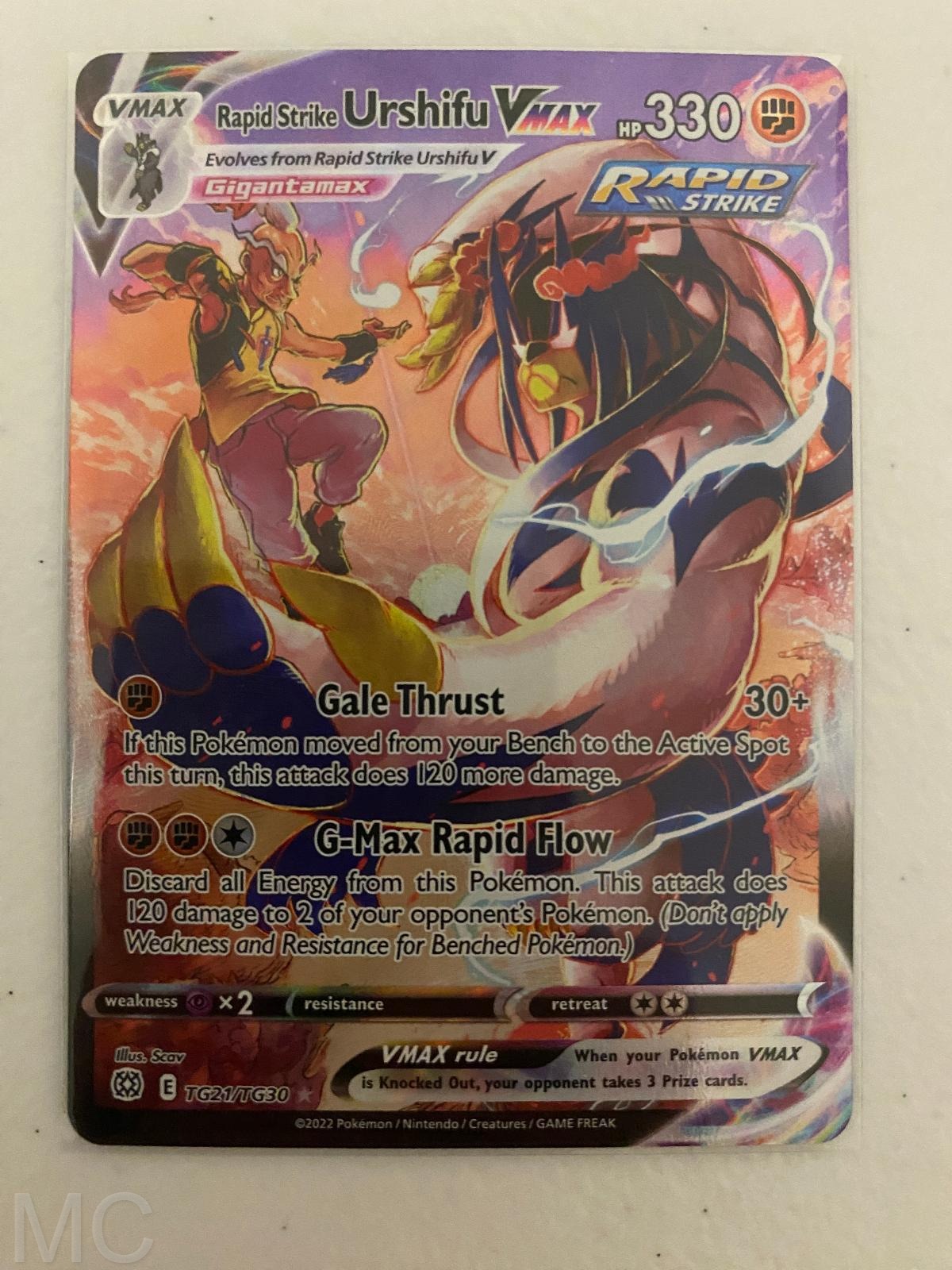 Rapid Strike Urshifu VMAX TG21/TG30 Brilliant Stars Trainer Gallery Pokemon NM