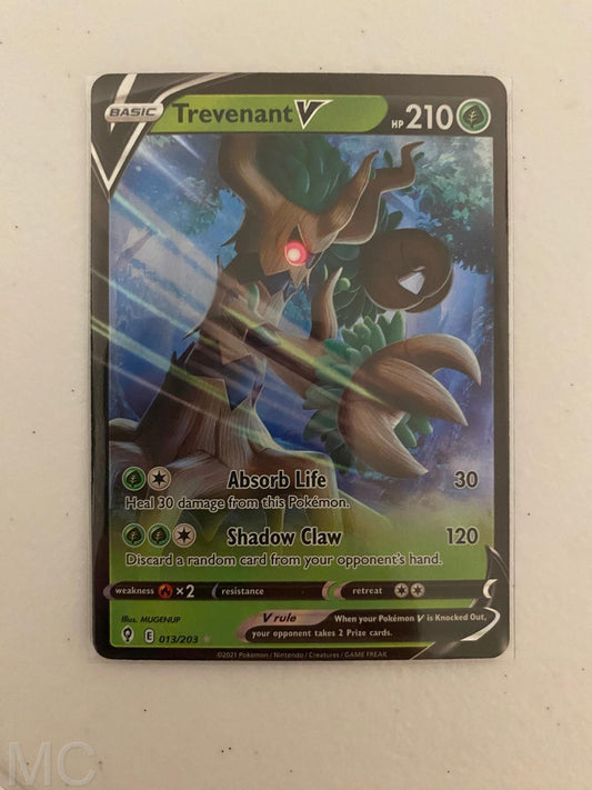 Trevenant V 013/203 Holo V Rare Evolving Skies Pokemon Near Mint