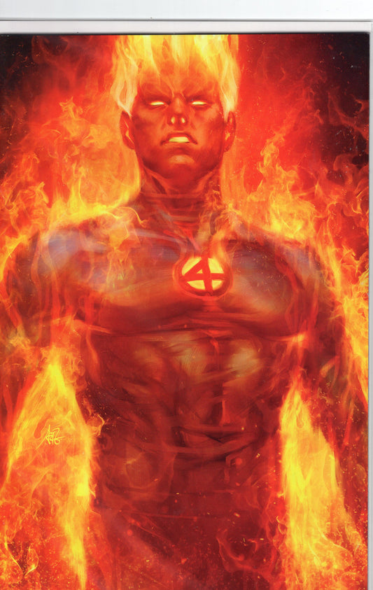 Fantastic Four, Vol. 6- 1BH- Unknown Comic Books Stanley Artgerm Lau Human Torch Virgin Variant