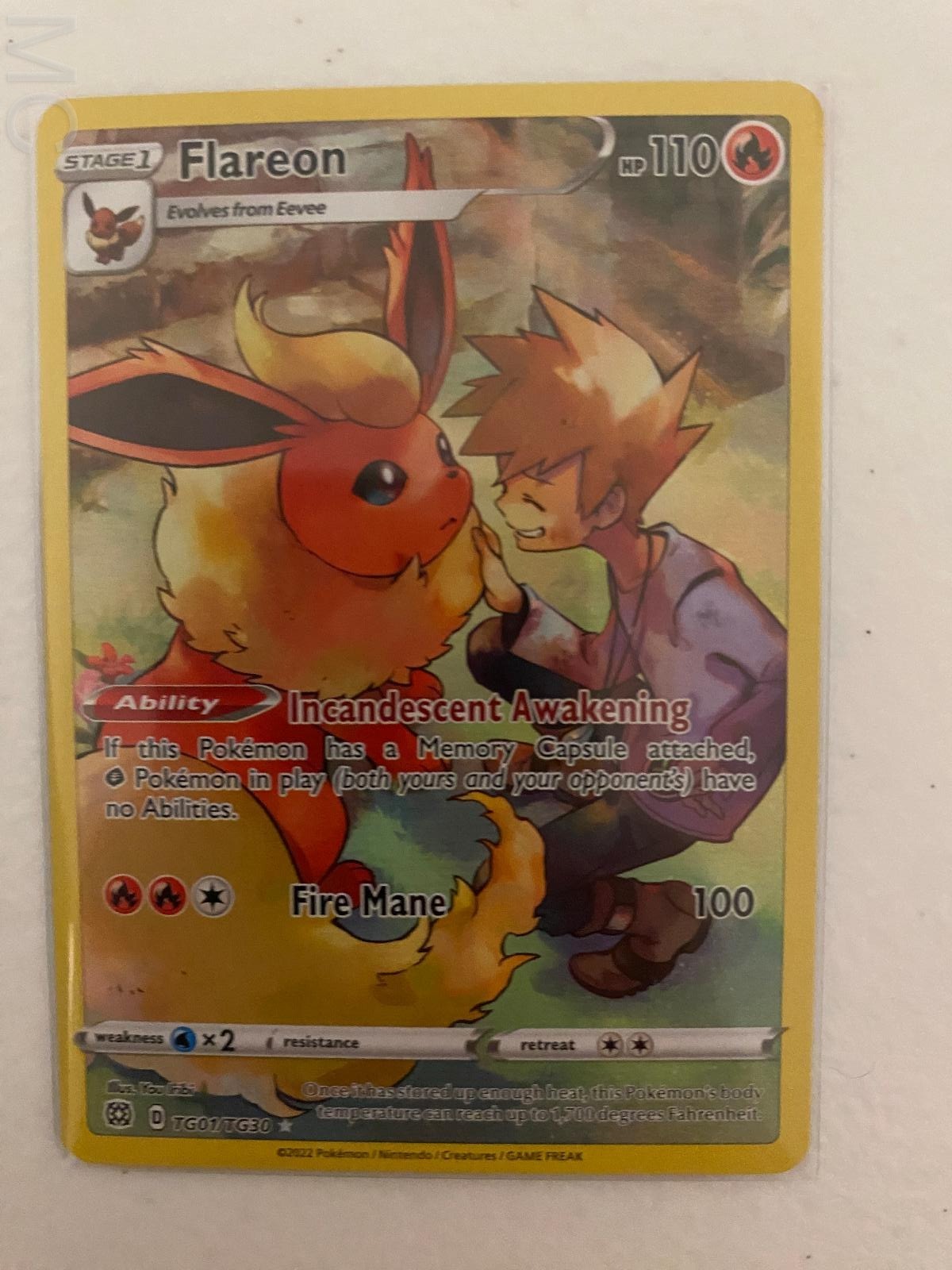 Flareon TG01/TG30 Holo Brilliant Stars Trainer Gallery Pokemon NM