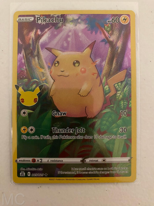 Pikachu 005/025 Holo Rare Celebrations Pokemon Near Mint