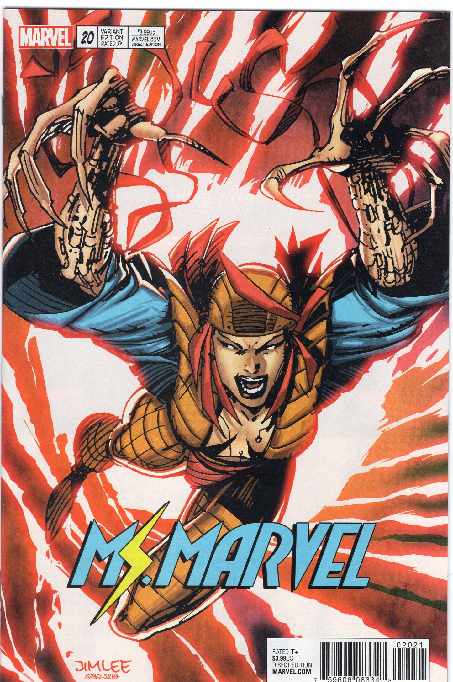 Ms. Marvel, Vol. 4- 20B- Variant Jim Lee X-Men Trading Card Cover