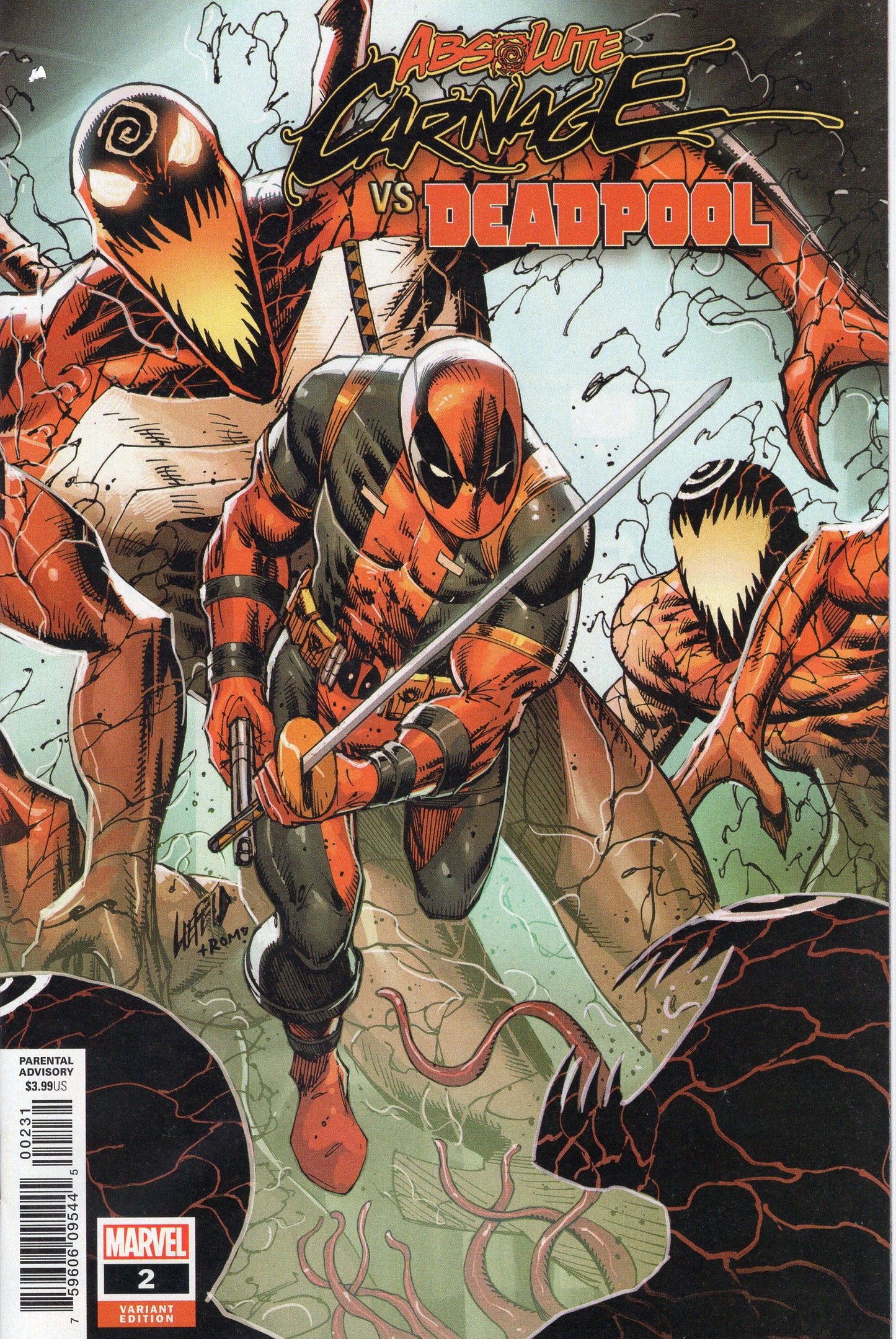 Absolute Carnage Vs Deadpool- 2C- Rob Liefeld Connecting Cover