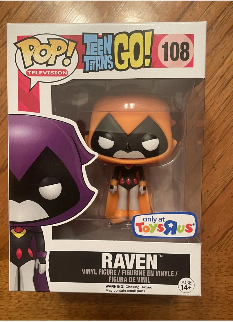 Toys R Us Exclusive Funko Pop DC Teen Titans Go Raven Orange  w/protector