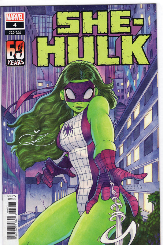 She-Hulk, Vol. 4- 4B- Chrissie Zullo Spider-Man Cover