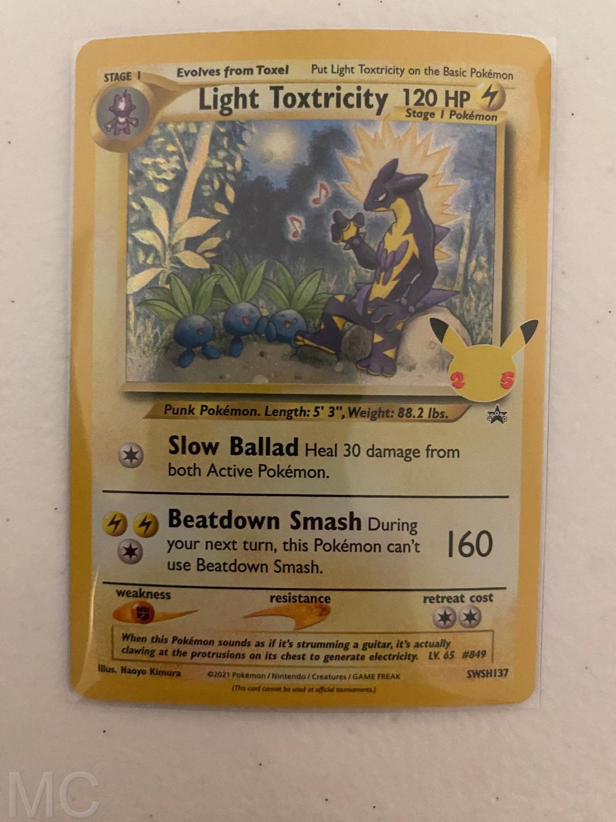 Light Toxtricity SWSH137 Holo Promo Sword & Shield Promo Pokemon Near Mint