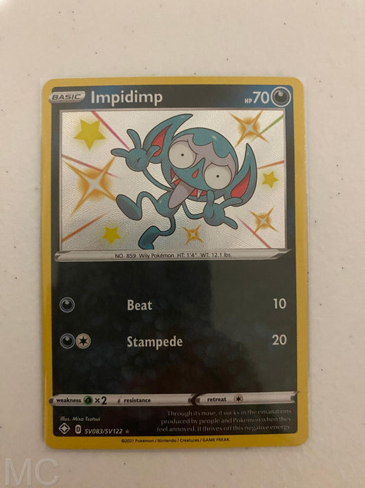 Impidimp SV083/SV122 Shiny Rare Shining Fates Shiny Vault Pokemon Near Mint