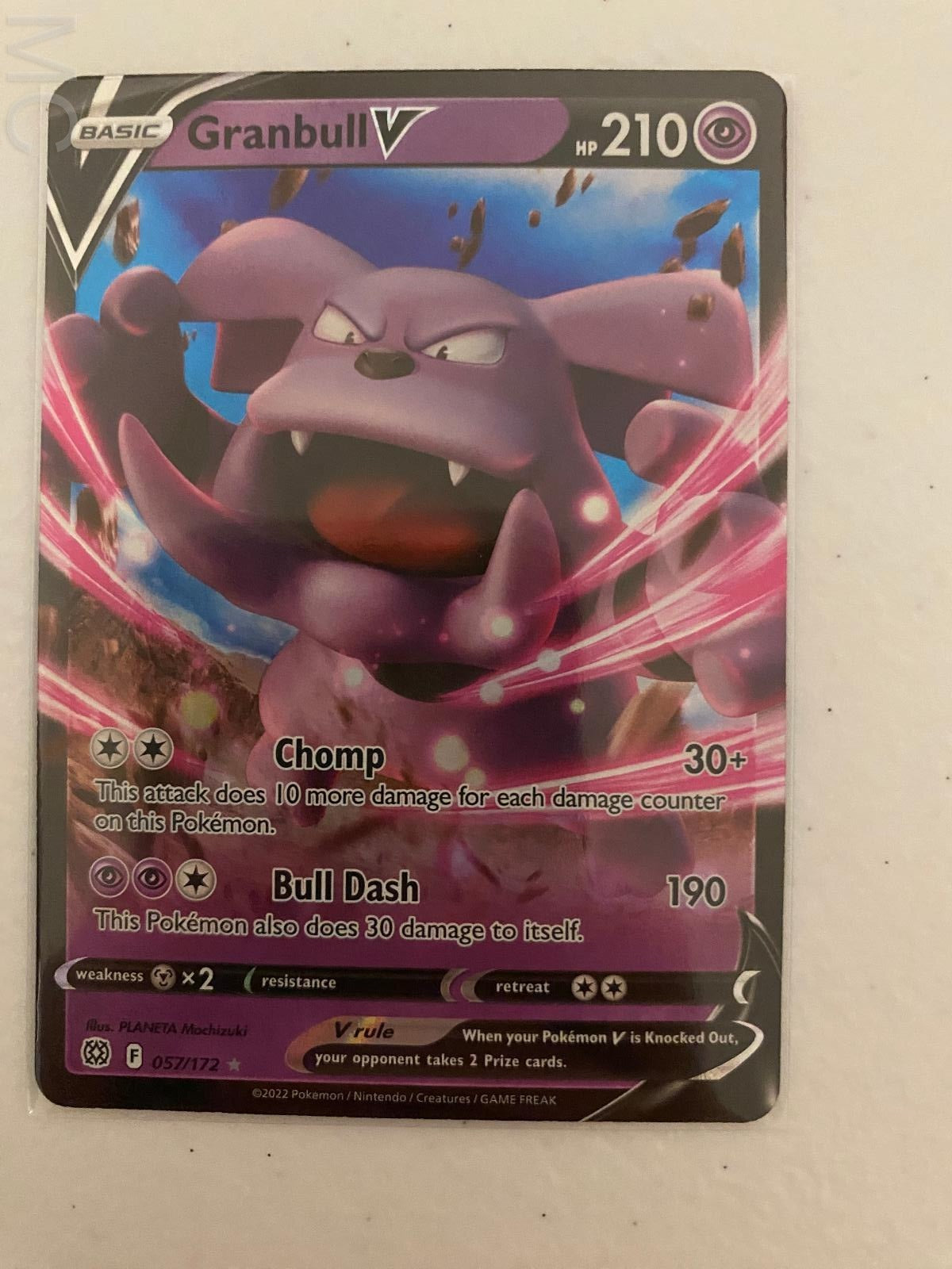 Granbull V 057/172 Holo V Rare Brilliant Stars Pokemon Near Mint