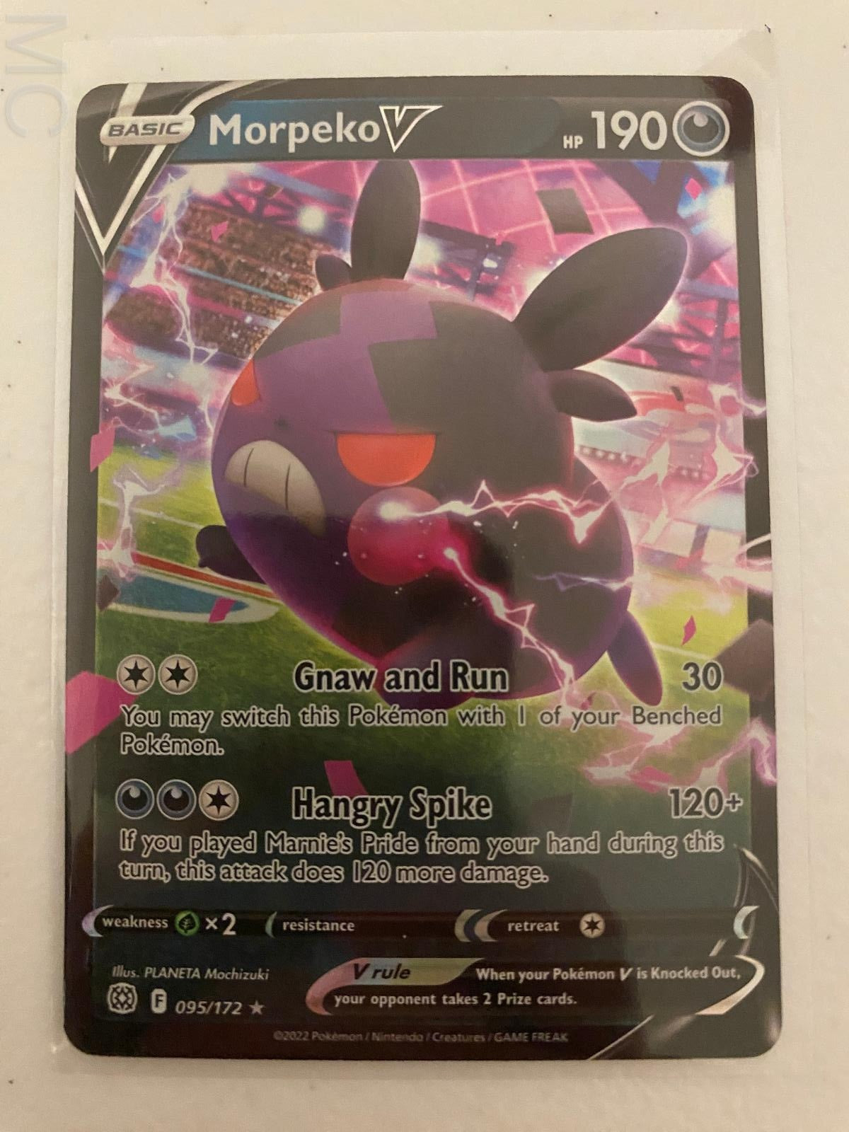 Morpeko V 095/172 Holo V Rare Brilliant Stars Pokemon Near Mint