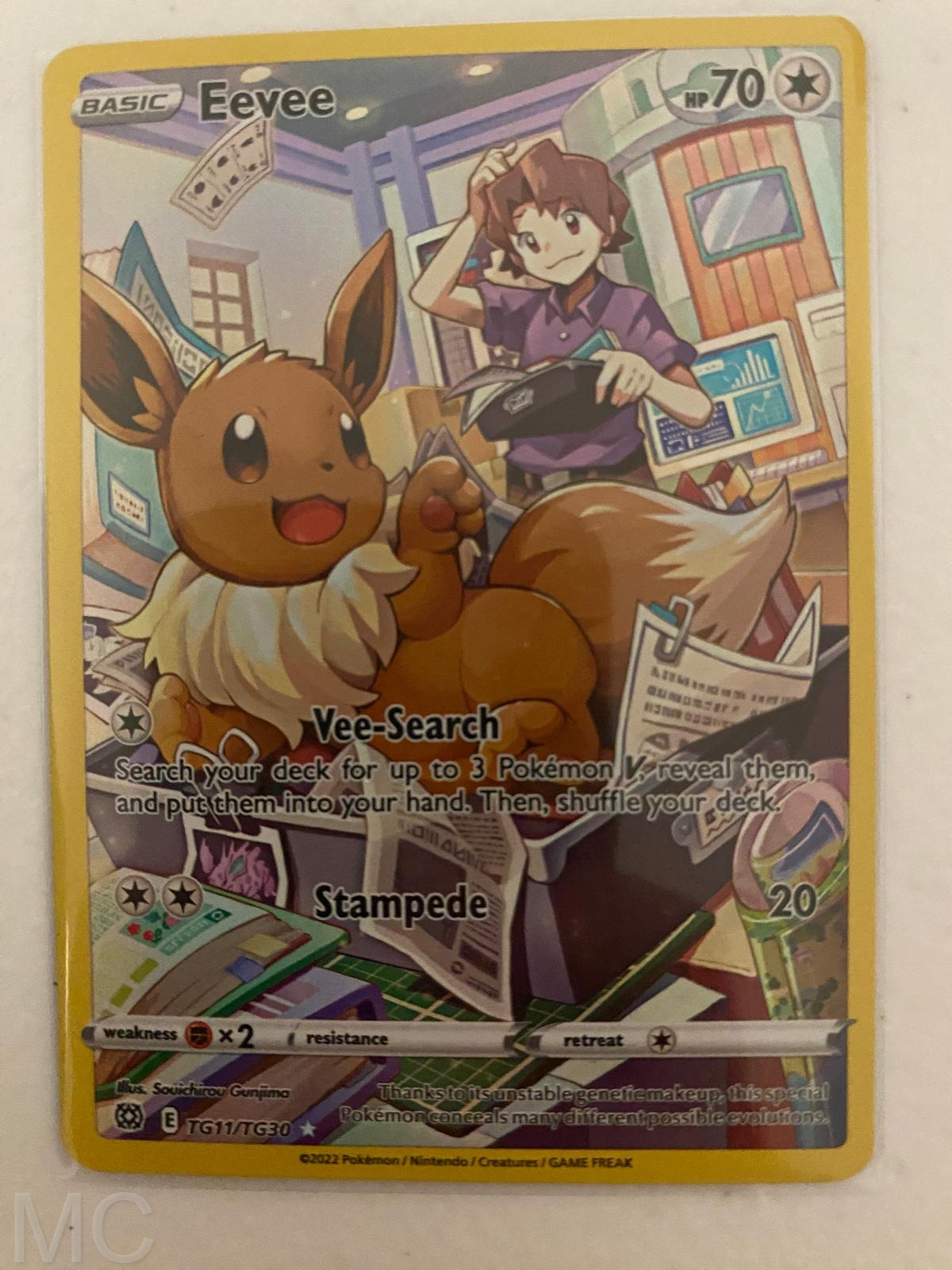 Eevee TG11/TG30 Holo Brilliant Stars Trainer Gallery Pokemon NM