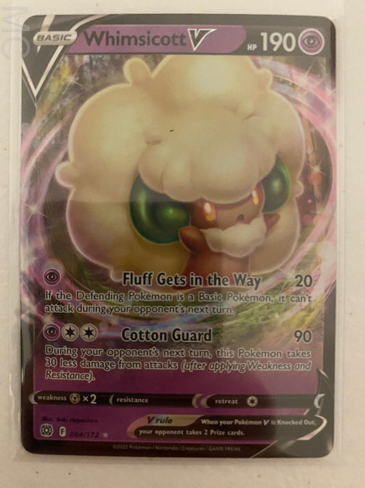 Whimsicott V 064/172 Holo V Rare Brilliant Stars Pokemon Near Mint