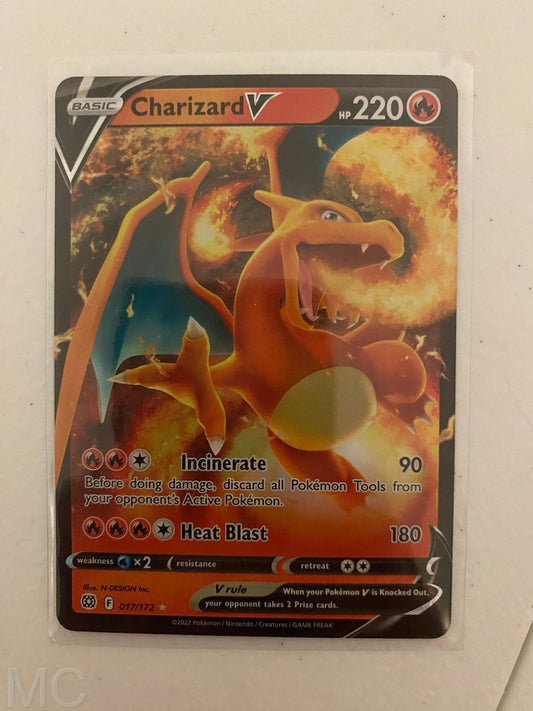 Charizard V 017/172 Holo V Rare Brilliant Stars Pokemon Near Mint
