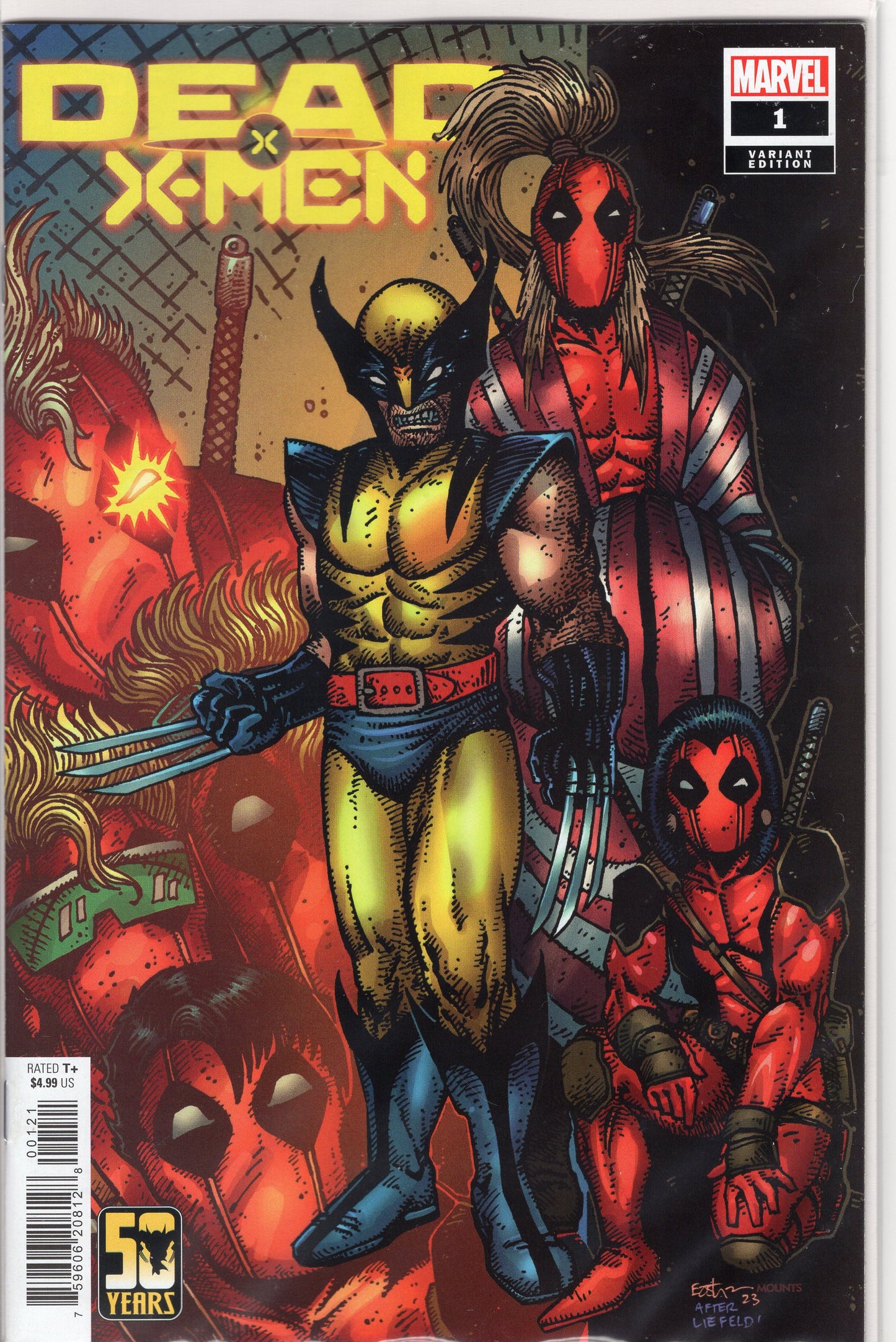 Dead X-Men- 1B- Kevin Eastman 50 Years of Wolverine Variant