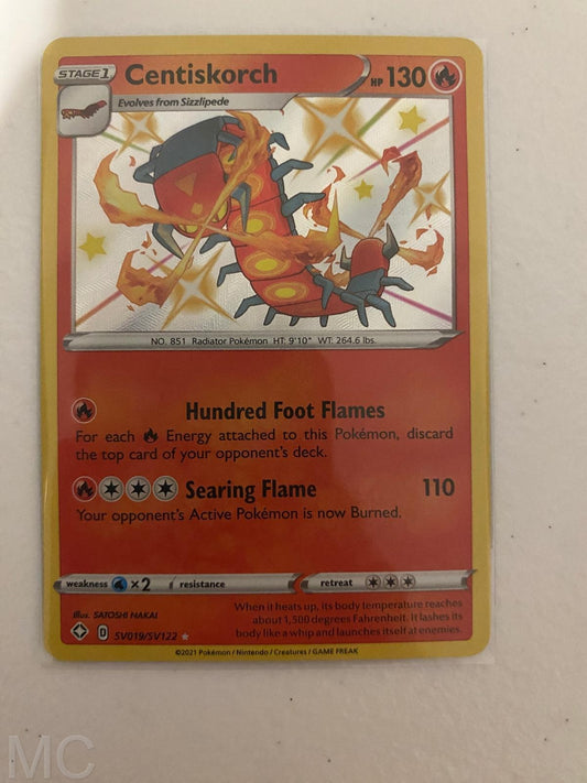 Centiskorch SV019/SV122 Shiny Rare Shining Fates Shiny Vault Pokemon Near Mint