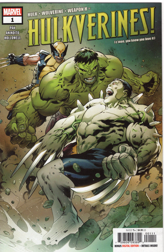 Hulkverines- 1A- Regular Greg Land & Frank D'Armata Cover