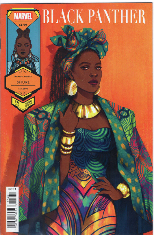 Black Panther, Vol. 7- 24C- Jen Bartel Shuri Womens History Month Cover