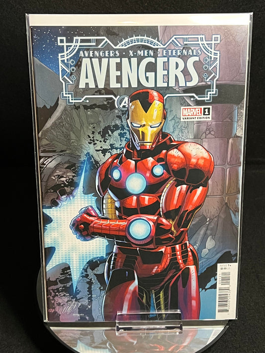 A.X.E.: Avengers-1B-Salvador Larroca Connecting Cover