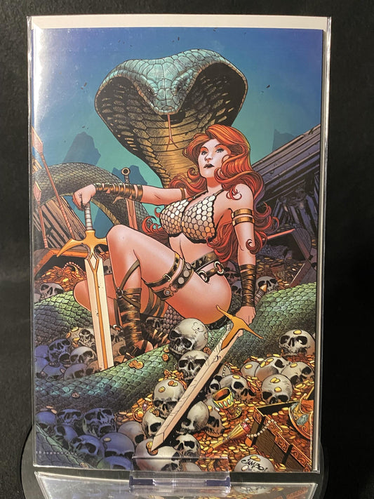 Red Sonja, Vol. 5 (Dynamite Entertainment)-25R-Unknown Comics Exclusive Jimbo Salgado Virgin Variant