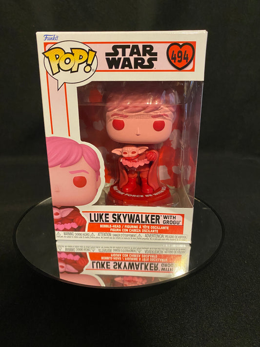 Funko Pop! Star Wars valentine vinyl figure - LUKE SKYWALKER WITH GROGU