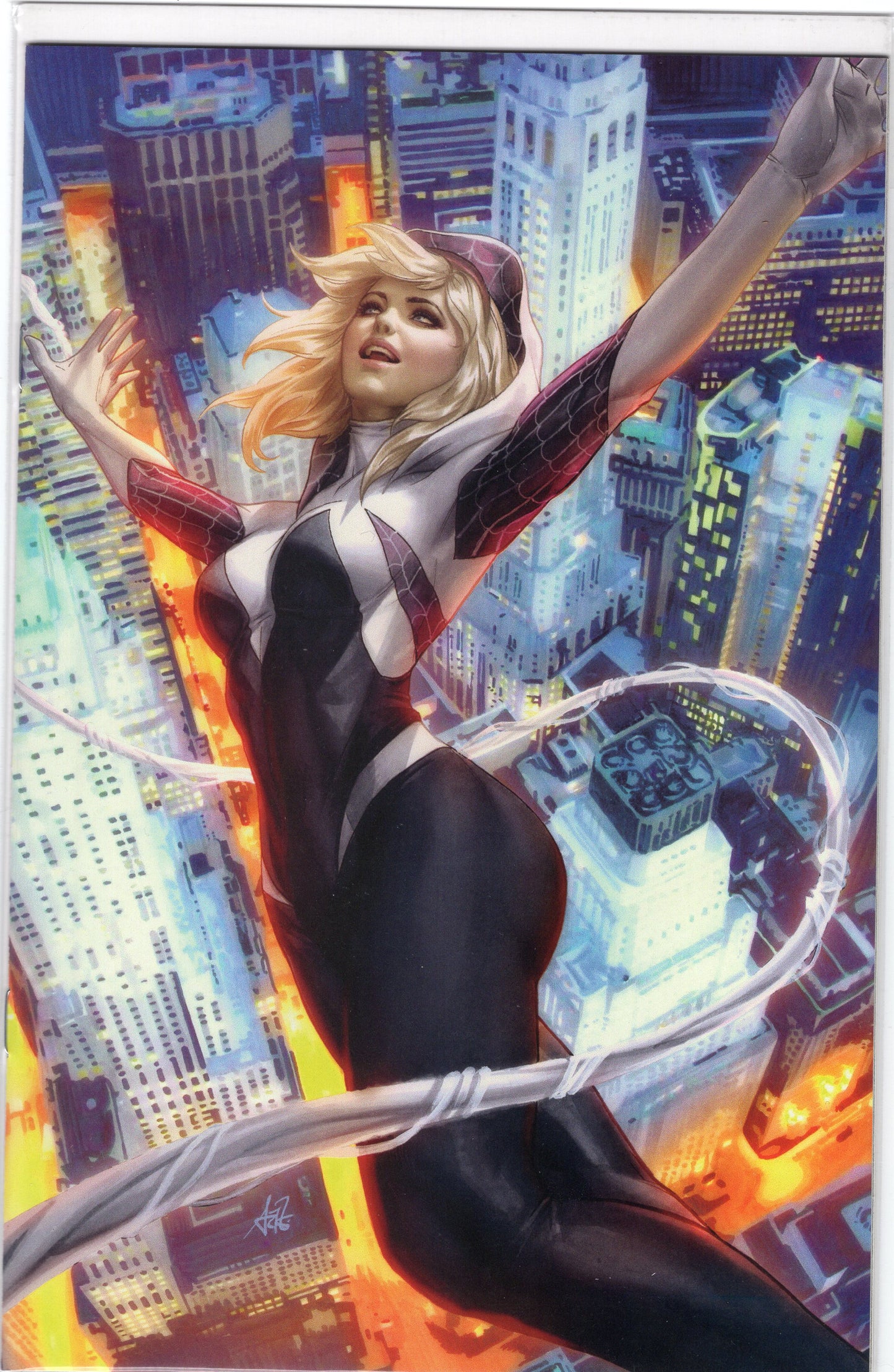 Spider-Gwen: Ghost Spider-1J-Unknown Comics Exclusive Stanley Artgerm Lau Virgin Cover