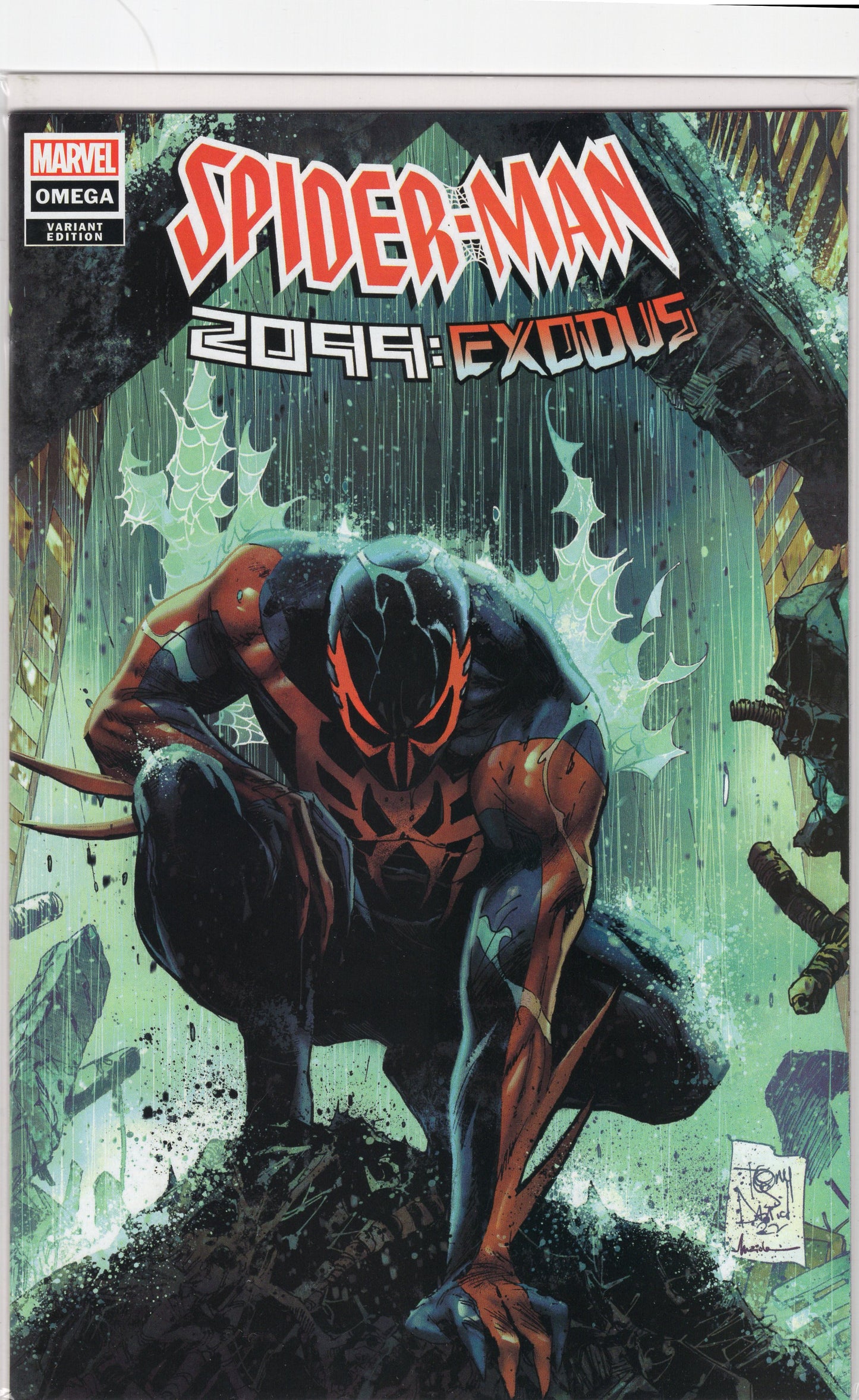 Spider-Man 2099: Exodus - Omega-1D-Comics Illuminati - Unknown Comics / Street Level Heroes / Comic Traders / The 616 Comics & Frankies Comics Exclusive Tony Daniel Trade Dress Variant