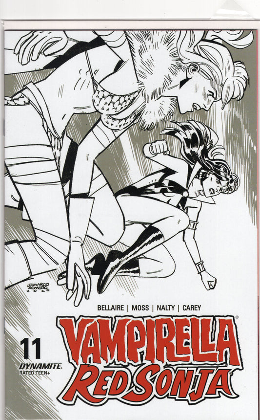 Vampirella / Red Sonja-40 Copy Romero & Bellaire B&w Incentive