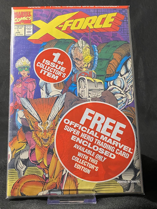 X-Force, Vol. 1-1C- Polybagged with Cable Trading Card - Direct Edition